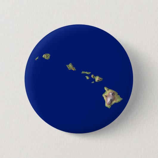 ハワイ地図ボタン 缶バッジ (正面)