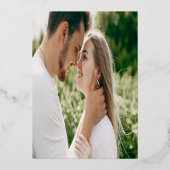 ハワイ地図ミニマリスト日付の保存バラ金ゴールド 箔招待状 (裏面)