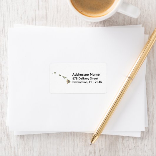 ハワイ地図住所 シール (インサイチュ)