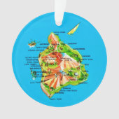 ハワイ地図 オーナメント (正面)