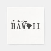 ハワイ型文字ハワイアンワードアート紙パーティー スタンダードカクテルナプキン (正面)