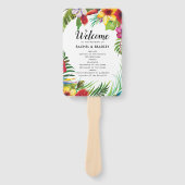 ハワイ夏の熱帯ビーチ結婚式計画 ハンドファン (正面)