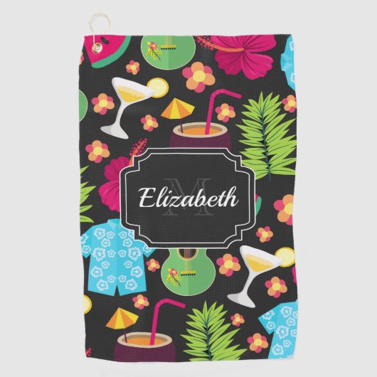 ハワイ夏パターン ゴルフタオル (正面)