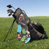 ハワイ夏パターン ゴルフタオル (グリーン)