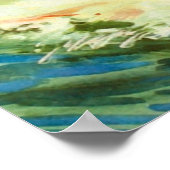 ハワイ大波サーフヴィンテージ旅行 ポスター (角)