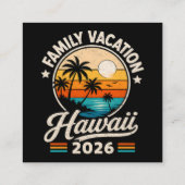 ハワイ家族旅行2026 スクエア名刺 (裏面)