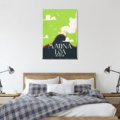 ハワイ山ロア火山トラベルポスター キャンバスプリント (インサイチュ (寝室))