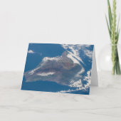 ハワイ島とその山 カード (正面)