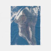 ハワイ島とその山 フリースブランケット (正面)