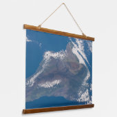 ハワイ島とその山 吊り下げ型タペストリー (傾斜あり)