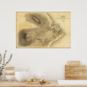 ハワイ島の一部の地図 ポスター (キッチン)