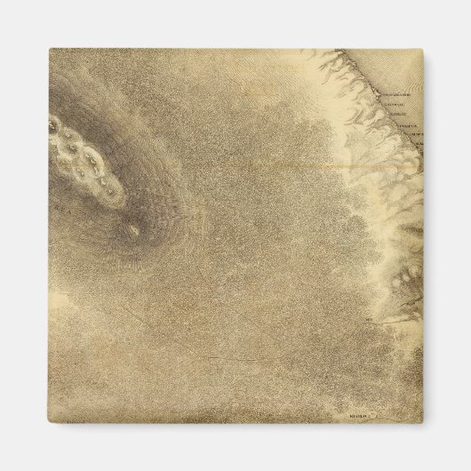 ハワイ島の一部の地図 マグネット (正面)