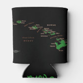 ハワイ島の地図ボトルラップ 缶クーラー (裏面)