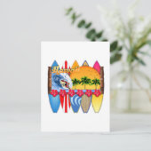 ハワイ島サーフィン ポストカード (スタンド正面)