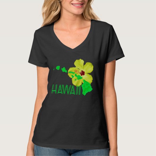 ハワイ島ハイビスカスの花 Tシャツ (正面)