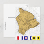ハワイ島図航海のはがき ポストカード (正面/裏面)