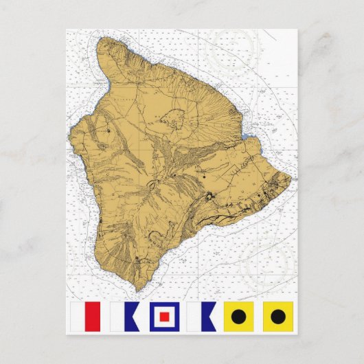 ハワイ島図航海のはがき ポストカード (正面)