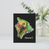 ハワイ島宇宙ランドサット画像 ポストカード (スタンド正面)