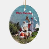 ハワイ島、サンタクロースおよびWaikiki セラミックオーナメント (右)