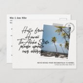 ハワイ州の目的地の移動案内 インビテーションポストカード (正面/裏面)