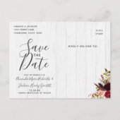 ハワイ州の目的地　ラスティック　Save the Date 案内ポストカード (裏面)