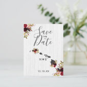ハワイ州の目的地　ラスティック　Save the Date 案内ポストカード (スタンド正面)