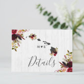 ハワイ州の自然に囲まれた結婚式 詳細 招待状 (スタンド正面)