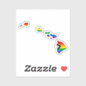 ハワイ州の誇り LGBTQ プログレスプライド シール (シート)