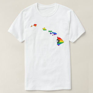 ハワイ州の誇り LGBTQ プログレスプライド Tシャツ