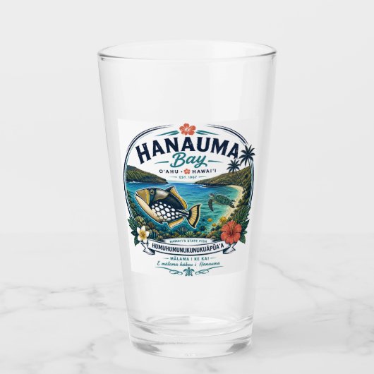ハワイ州の魚 タンブラーグラス (正面)