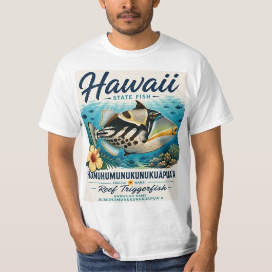 ハワイ州の魚 Tシャツ (正面)