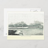 ハワイ州オアフのパールハーバー1890はがき ポストカード (正面/裏面)