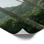 ハワイ州オアフのミスティーモーニングパームズ ポスター (角)