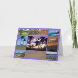 ハワイ州オアフの写真コラージュ カード