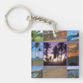 ハワイ州オアフの写真コラージュ キーホルダー (正面)