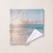 ハワイ州オアフの北岸 バスタオルセット (ウォッシュタオル)