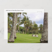ハワイ州カウアイのポイプ湾にゴルフカート ポストカード (正面/裏面)
