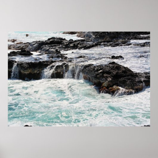 ハワイ州カウアイの噴出角 ポスター (正面)