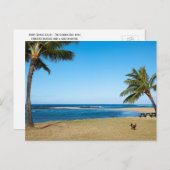 ハワイ州カウアビーチの美しいポイプ ポストカード (正面/裏面)