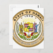 ハワイ州シール ポストカード (正面/裏面)