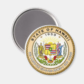 ハワイ州シール マグネット (正面/裏面)