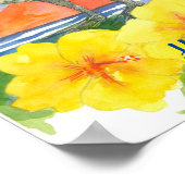 ハワイ州バードネーンサンセット海 ポスター (角)