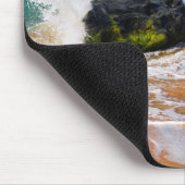 ハワイ州ビーチで波が衝突 マウスパッド (コーナー)