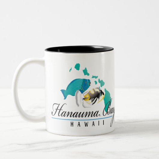 ハワイ州フィッシュ – フムフムヌクヌクアプア ツートーンマグカップ (左)