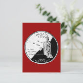 ハワイ州フェイククォーター ポストカード (スタンド正面)