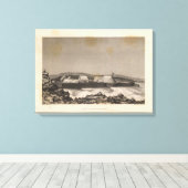 ハワイ州ペンデュラムピークのキャンプ キャンバスプリント (インサイチュ (ウッドフロア))