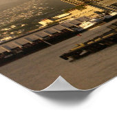 ハワイ州ホノルルに虹2 ポスター (角)