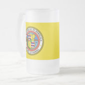 ハワイ州ホノルル市旗フロステッドグラスビー フロストグラスビールジョッキ (正面左)