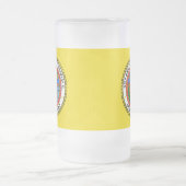 ハワイ州ホノルル市旗フロステッドグラスビー フロストグラスビールジョッキ (中央)