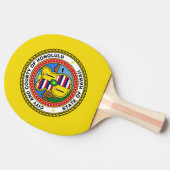 ハワイ州ホノルル市旗卓球ラケット 卓球ラケット (横)